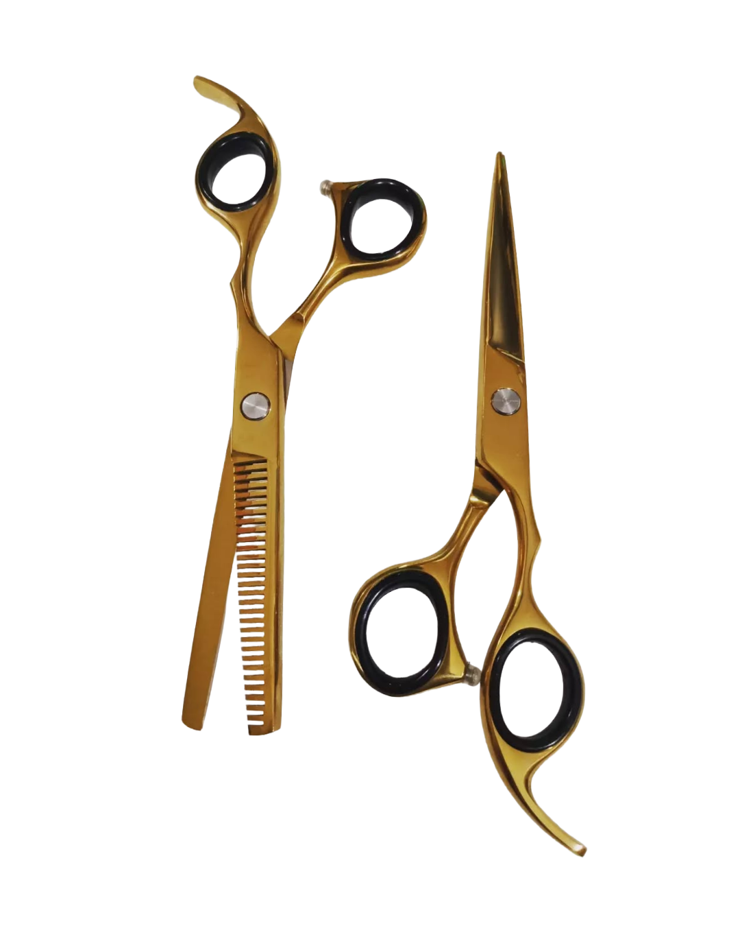 Barber and  thinning scissors gold colour,  J1-410c