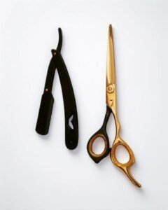 The gold and black colour J2 420c, Razor and Scissors kit