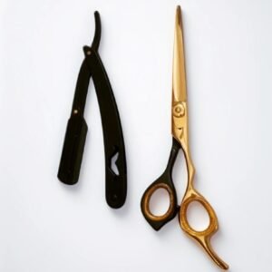 The gold and black colour J2 420c, Razor and Scissors kit